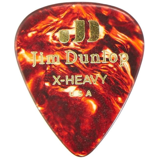 Dunlop Guitar Picks 12 Pack Celluloid Black Pearl Heavy