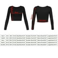 thumbnail image 6 of Zshosam Women's Solid Long Sleeve Round Neck Crop T Shirt Top(Black,S), 6 of 6