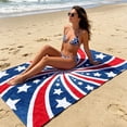 thumbnail image 6 of Patriotic Beach Towel 250th Anniversary 4th of July Independence Day Fireworks Stars Soft Towels for Travel Swimming Bath C, 6 of 7