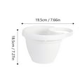 thumbnail image 2 of FONDOTIN Creative White Plant Pot with Sturdy Storage Basket - Indoor Outdoor Decorative Planter, 2 of 8