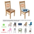 thumbnail image 5 of Blue and Green Modern Art Geometric Seat Covers for Dining Room Chairs Set Of 4,Stretch Printed Washable Chair Seat Cover with Elastic Ties and Button,Removable Waterproof Couch Cushion Covers, 5 of 6