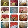 thumbnail image 4 of Pintura al óleo Árbol Coral Terciopelo Estera Puerta de la cocina Entrada Alfombras antideslizantes Baño Alfombras de sala de estar kenally JJ20220-10, 4 of 6