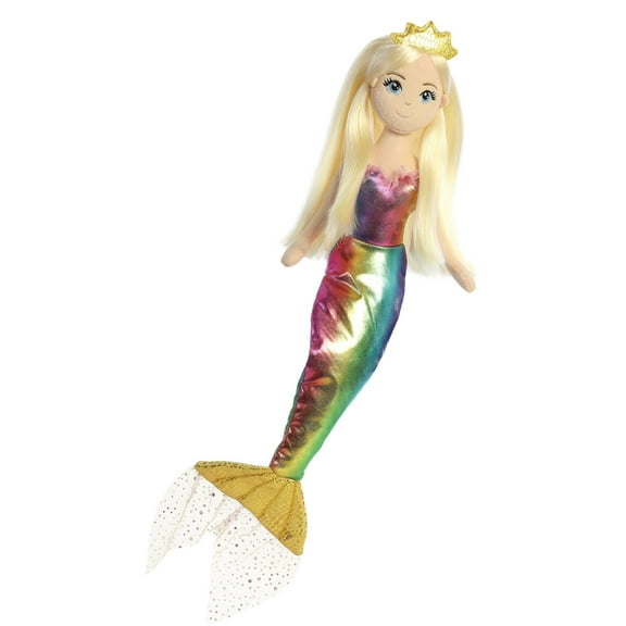 Aurora - Large Green Sea Sparkles - Sequin Sparkles 18" Jenna - Enchanting Stuffed Doll