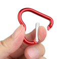 thumbnail image 2 of Heart Shaped Keychain Clips Mini Small Carabiner Aluminum Durable Locking D-shape Spring Loaded Clips for for Home Camping Hiking Traveling Sports, 2 of 6