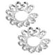 2pcs Clip Floral en Acier Inoxydable Cristal sur Tétine, 27x11mm – image 3 sur 8