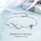 thumbnail image 3 of Infinity Heart Symbol Charm Bracelet for Women 934 Sterling Silver Adjustable Mother's Day Jewelry Gift Birthday Valentines Day Gifts for Women Mom Wi, 3 of 4