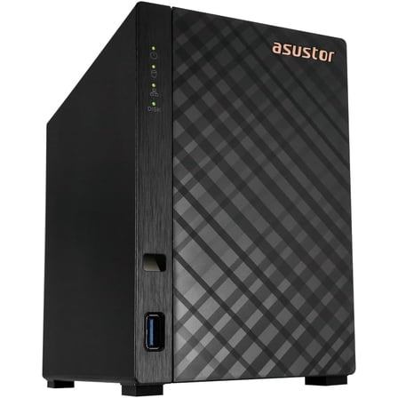 Asustor AS1202T Drivestor 2 Gen 2 ,2 Bay NAS, Quad-Core 1.7GHz CPU, 2.5GbE Port, 1GB DDR4, Three USB 3.0 (Diskless)