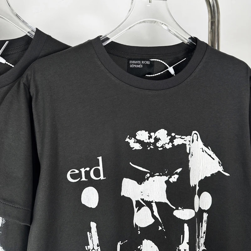 ENFANTS RICHES DÉPRIMÉS erd ブラックTシャツ ENFANTS RICHES DÉPRIMÉS アンファン リッシュ デプリメ SS25
