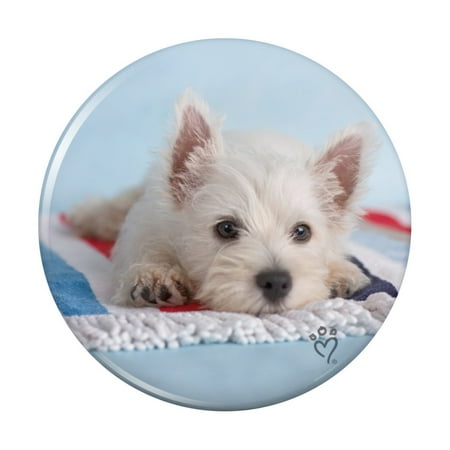 

West Highland Terrier Westie Puppy Dog Beach Towel Kitchen Refrigerator Locker Button Magnet