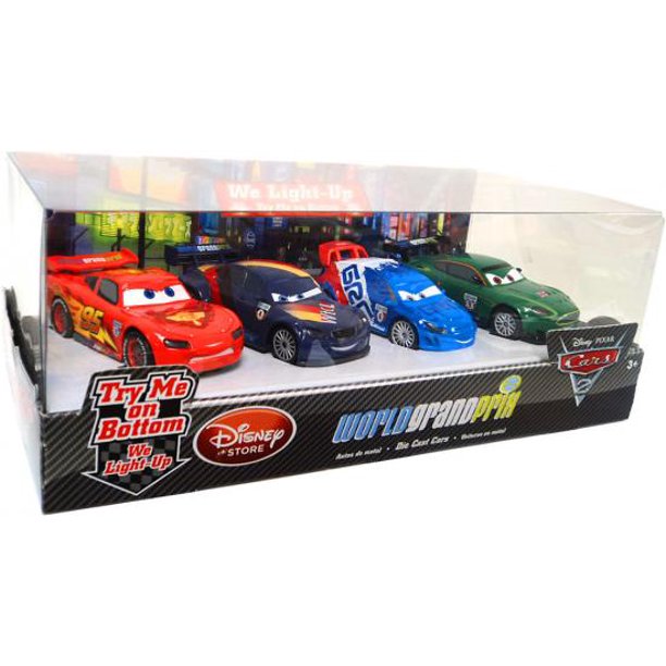 Disney Cars Light Up World Grand Prix Diecast Car Set Set 2 Walmart Com