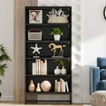 thumbnail image 2 of Tribesigns 70.8" Bookcase Bookshelf, Tall Large 5-Tier Bookcases with LED Lights, Black, 2 of 6