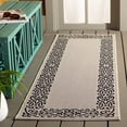 thumbnail image 2 of Safavieh Courtyard Ellie Oriental Indoor/Outdoor Runner Rug, Sand/Black, 2'3" x 10', 2 of 12