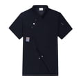 thumbnail image 1 of Chaqueta de servicio de alimentos Yinane para Pub Hotel panadería Cocina Negro M Uniforme de chaqueta de chef, 1 of 5
