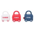 thumbnail image 4 of Candados De Aprendizaje Para Niños Aprende Palabras En Inglés Con Forma De Coche Deslizable Candados De Aprendizaje Para Niños Juguetes Con Llaves Para Niños Pequeños ANGGREK Arte y Manualidades, 4 of 8