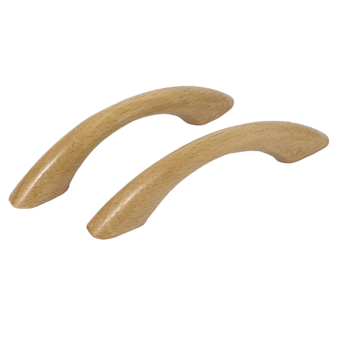 91mm x 12mm x 24mm Screw Fixing Wood Pull Handles Hardware Beige 5 Pcs