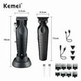 thumbnail image 2 of Kemei 2296 Barber Cordless Hair Trimmer 0mm Zero Gapped Carving Clipper Detailer Professional Electric Hair Cutting Machine, 2 of 8