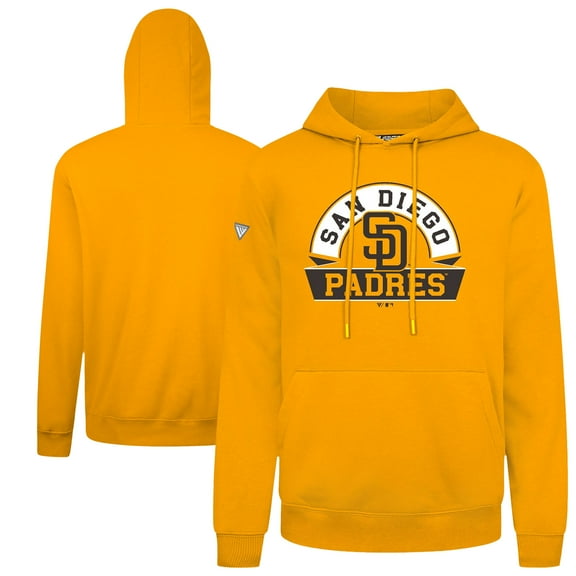 Men's Levelwear  Gold San Diego Padres Podium Banner Arch Hoodie
