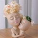 thumbnail image 5 of Girls Face Flower Pot Resin Women Vase Mother Love Succulent Flowerpot Garden Pots Home Decoration Outdoor, 5 of 5