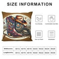 thumbnail image 5 of BCIIG  Cotton Linen Pillow Covers Western Cowboy Boots Hat Gun Throw Pillow Covers Cases for Couch Sofa Bed Home Decor, 5 of 5