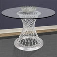 thumbnail image 2 of Hawthorne Collections Round Contemporary Stainless Steel Dining Table in Silver, 2 of 5