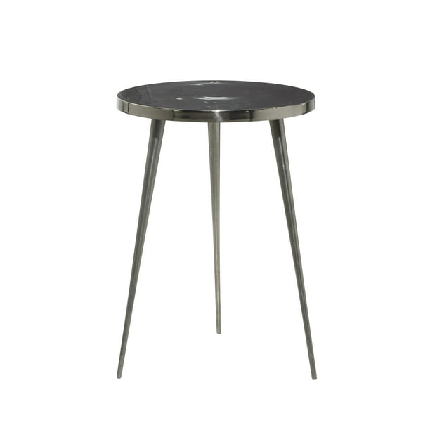 DecMode 22" x 16" Silver Aluminum Contemporary Accent Table Walmart