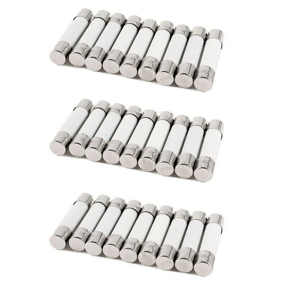 30 Pcs 250V 30A 6x30mm Cylindrical Ceramic Tube Fuses Link