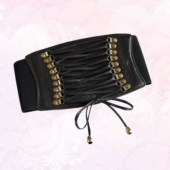 DRAFIDEEP 1Set Women Wide Elastic Waistbelt For Dress Decorations 11.8x4.7x0.2in