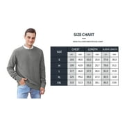Iceglad Mens Crewneck Sweater Soft Cotton Rib Knit Casual Long Sleeve Classic Pullover Sweater