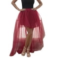 thumbnail image 1 of Jupe Asymétrique Haute-Basse pour Femmes avec Tulle, Taille Élastique, Robe de Soirée Bal Cocktail, 1 of 5
