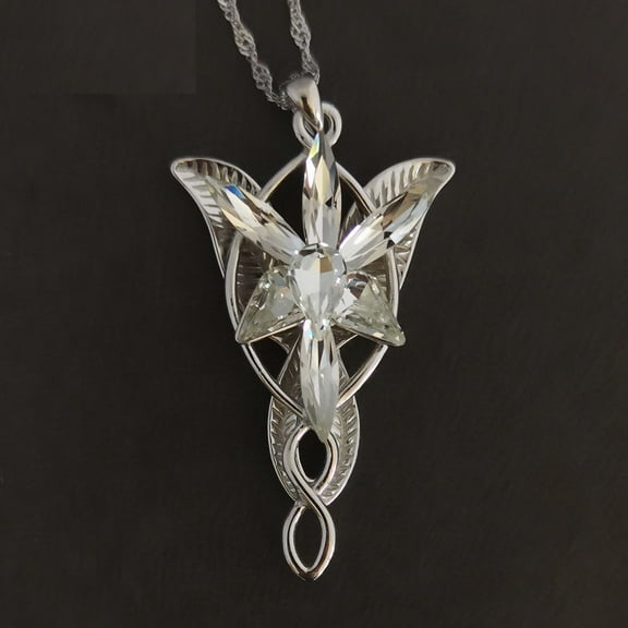 Handmadebynepal 925 Sterling Silver Arwen Necklace Fashion Fairy Princess Twilight Star Necklace Women Sweater Chain Accessories