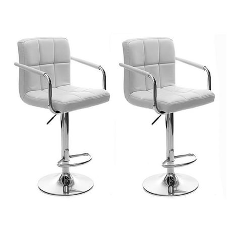 Bar Stools Set Of 2 Modern Square Pu Leather Adjule Barstools Bar Stools Set Of 2 Modern Square Pu Leather Adjule Barstools Counter With Arms And