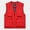 Red, variant on Men's Fishing Vest Utility Safari Travel Vest with Pockets Outdoor Work Fly Summer Vest Army Green 4(L)