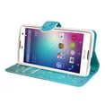 thumbnail image 3 of Value Pack + for 5.5" BLU Grand HD 2016 Version Case Wallet Phone Case Grip Textured Kickstand Hybrid Pouch Pocket Purse Screen Flip Cover Blossom Teal, 3 of 4