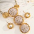thumbnail image 2 of Aluminum Wire Jewelry Pearl Necklace and Earring Set Women Colorful Fashion Costume Accessory for Weddings Parties Everyday Wear, 2 of 3