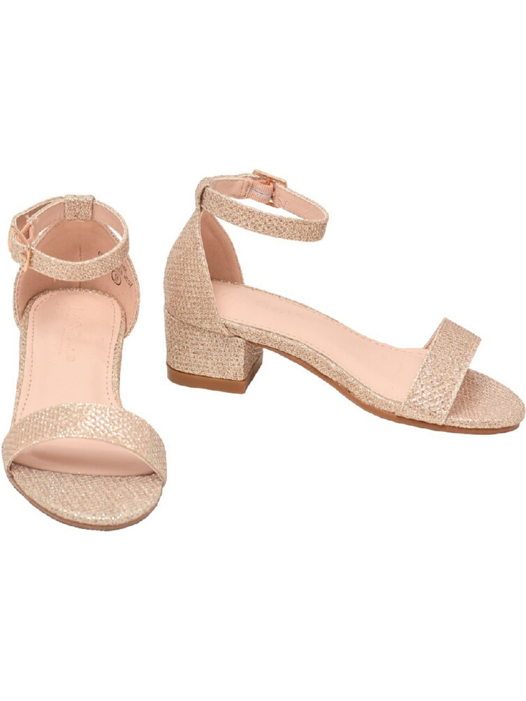 champagne sandals low heel