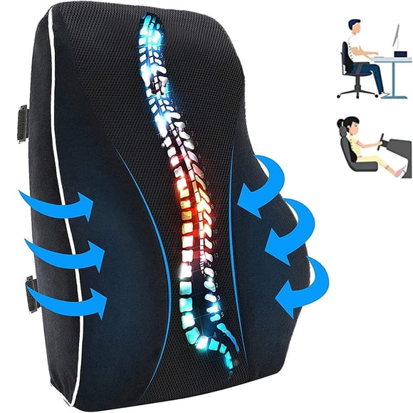 Summala Almohada de Apoyo Lumbar, Respaldo Ortop&eacute;dico de Espuma Viscoel&aacute;stica, Trasero Coj&iacute;n Lumbar para Auto & Oficina&Hogar, Dise&ntilde;o Transpirable y