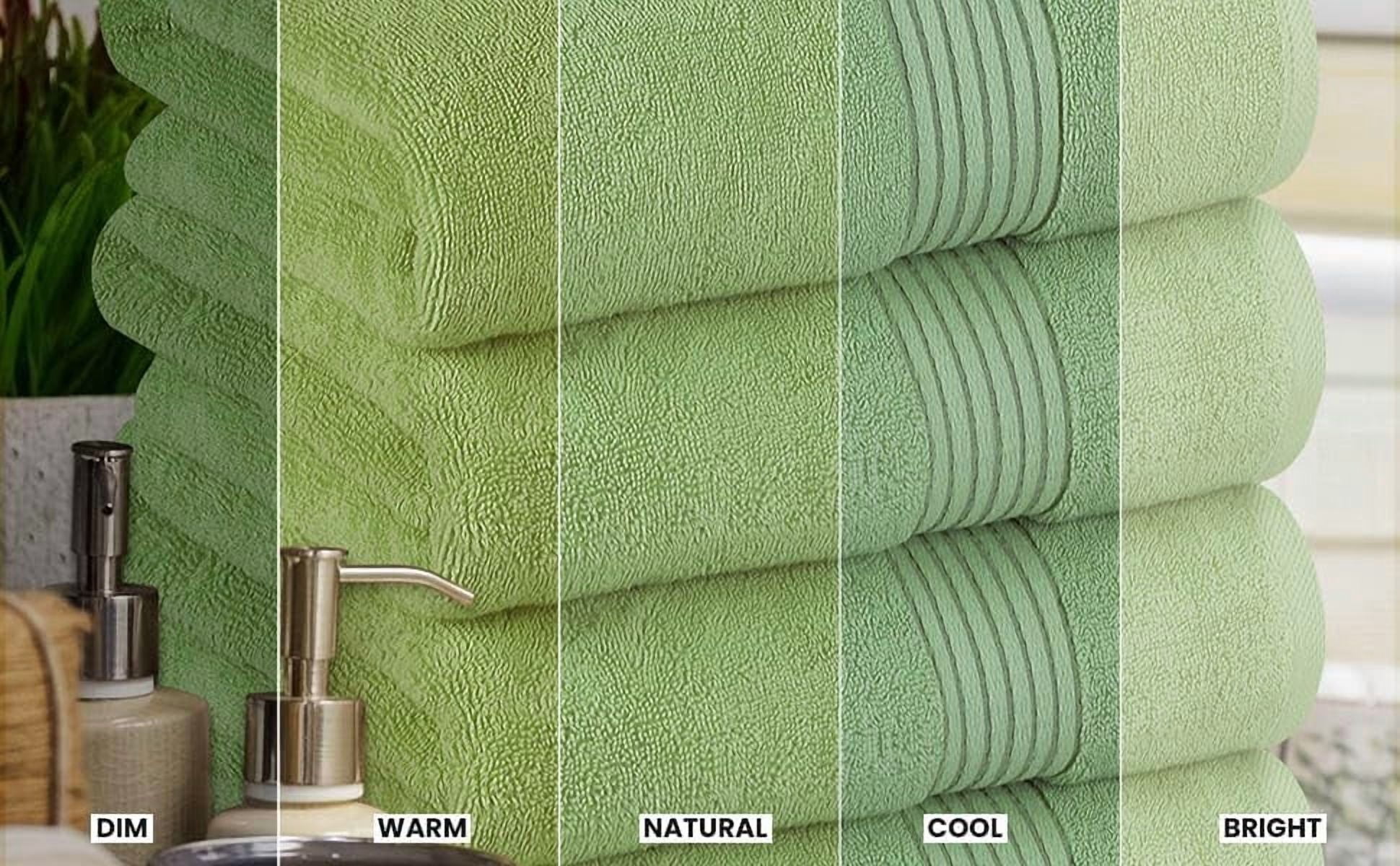 4 Pack Bath Towels Set, (27 x 54 Inches) 100% Ring Spun Cotton, Quick Dry, Highly Absorbent, Soft Feel Towels, Perfect for Daily Use (Sage Green)