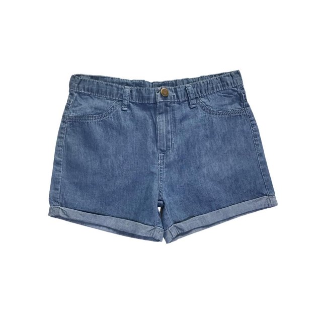 Short Para niña George Básico Azul roll up en dobladillo Talla 12