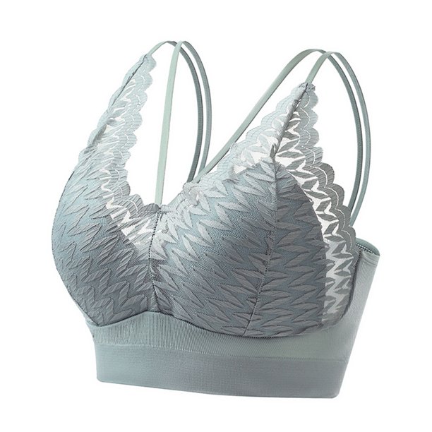 Gibobby Brasier deportivo para mujer Mujeres Sexy Full Lace Flower Ropa interior sin Sin espalda Cintura Abrigo Sujetador Busto envuelto(Verde,Talla única)