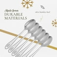 thumbnail image 4 of Spode Christmas Tree Cocktail Spoons - Festive Flatware Set for 6 - Christmas Dessert Spoons in 18/10 Stainless Steel, Holiday Kitchen Utensils for Custards, Puddings, Cakes - Dishwasher Safe, 4 of 7