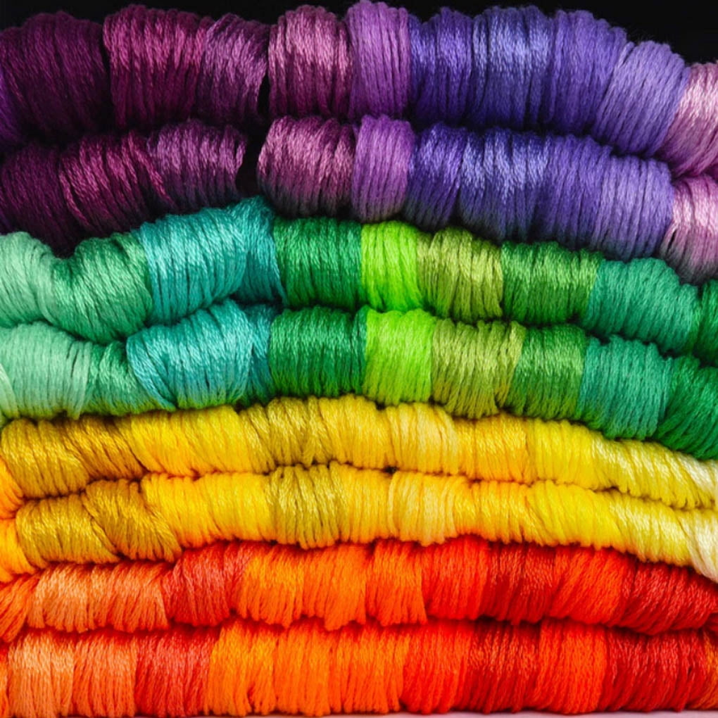 50-300 Colors Stitch Embroidery Thread Hoop Kit Skeins Floss Tool Sewing Set