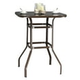 thumbnail image 5 of Lowestbest 31"x 31" x 40" Bar Table, Outdoor table, Wrought Iron Glass High Table, furniture Outdoor Patio Table, Brown, 5 of 8