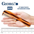 thumbnail image 3 of 8" Handmade Wide Tooth Detangling Comb with Handle, 3 of 15