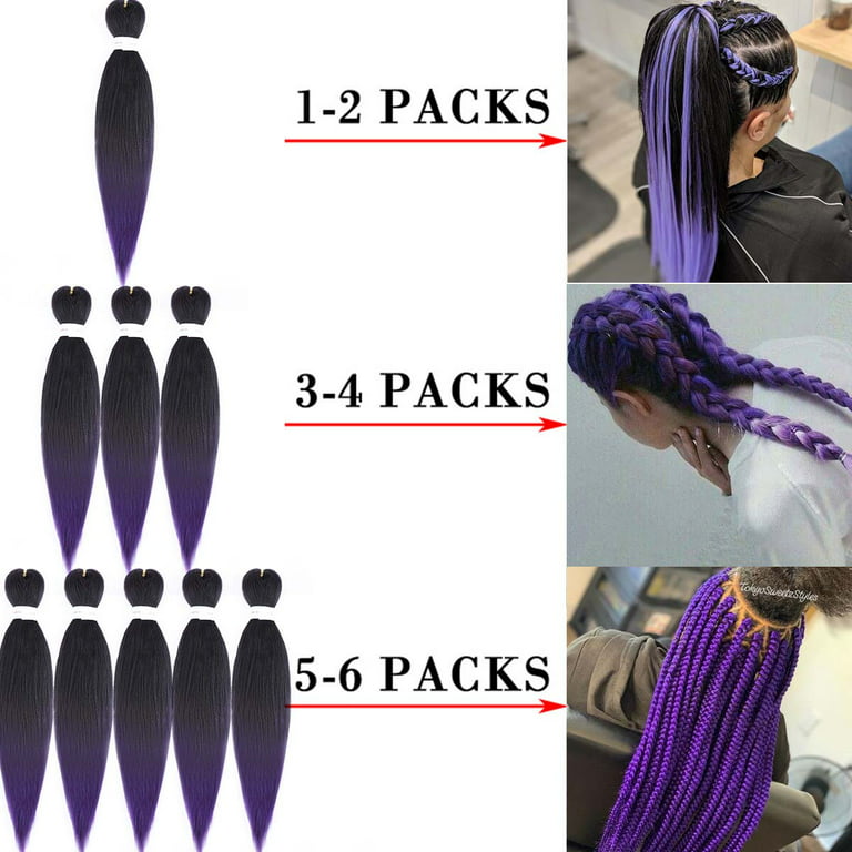 Easy Braiding Hair 26 inch long Jumbo Braids Yaki Straight Crochet  Synthetic Ombre Hair Extensions Low temperature Fiber 90g/ pc