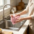 thumbnail image 4 of Bunny -Shaped Chenilles Hand Towel Cute Cartoons Bunny Fuzzy Fuzzy Ball Hand Towel Absorbent Decorative Fuzzy Ball Hanging Towel For Bathroom And Kitchen, 4 of 6