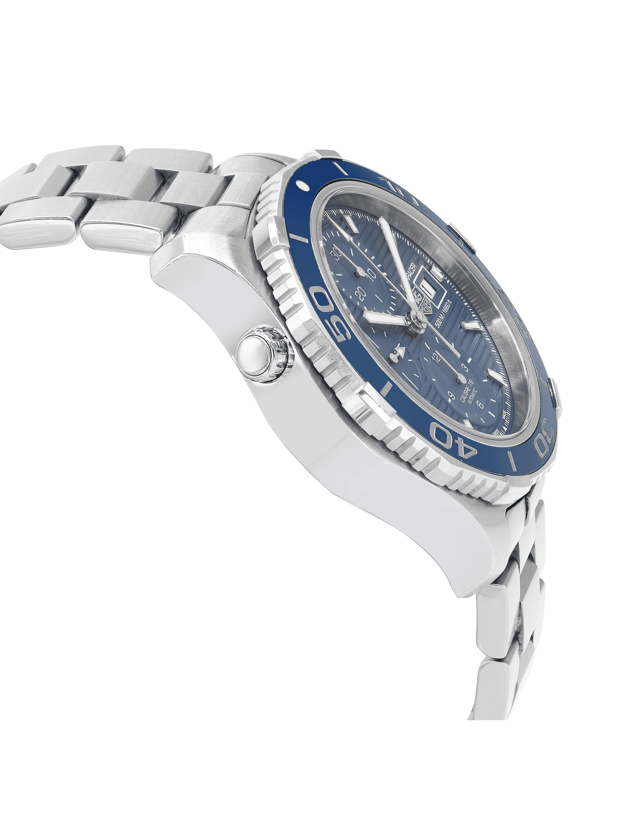 Tag Heuer Aquaracer 43mm Steel Ceramic Blue Dial Mens Watch