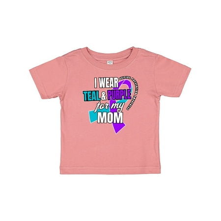 

Inktastic Suicide Prevention I Wear Teal and Purple for My Mom Gift Baby Boy or Baby Girl T-Shirt