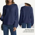 thumbnail image 6 of VENUZOR Oversized Waffle Texture Sweaters for Women Long Sleeve Pullover Knitted Tops, 6 of 8