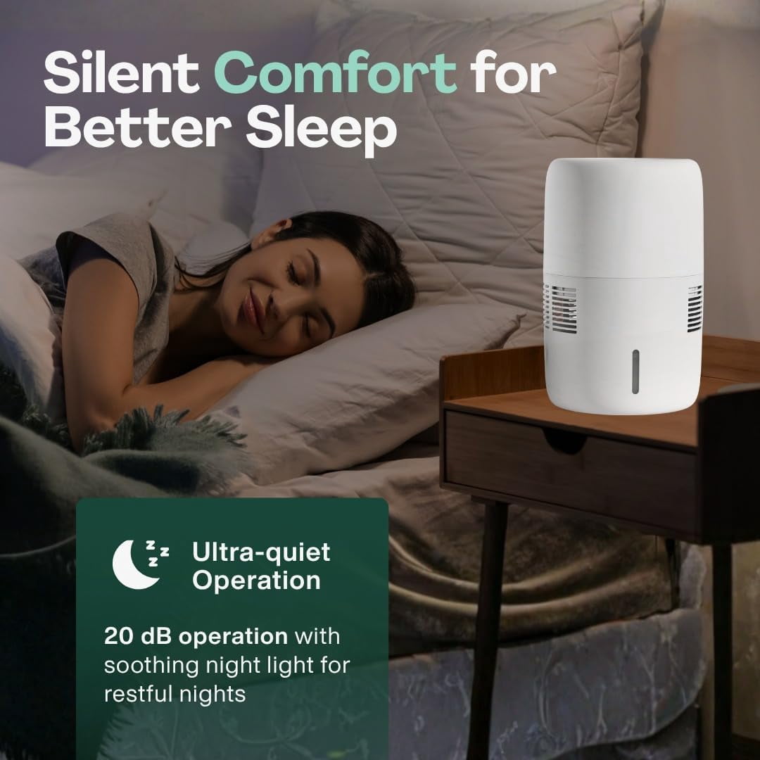 Evaporative Humidifier with App Control & 3L – Mist-, No White Dust – Quiet Operation for Better Sleep