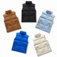 thumbnail image 6 of Men's Lightweight Packable Insulated Puffer Vest Outerwear Stand Collar Quilted Vest Full Zipper Sleeveless Lightweight Jackets with Pockets Packable Casual Winter Streetwear for Travel,White 3XL, 6 of 6